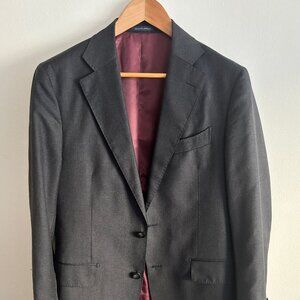 $800 Suitsupply Charcoal Sport Coat/ Blazer Surgeon’s Cuffs- 40